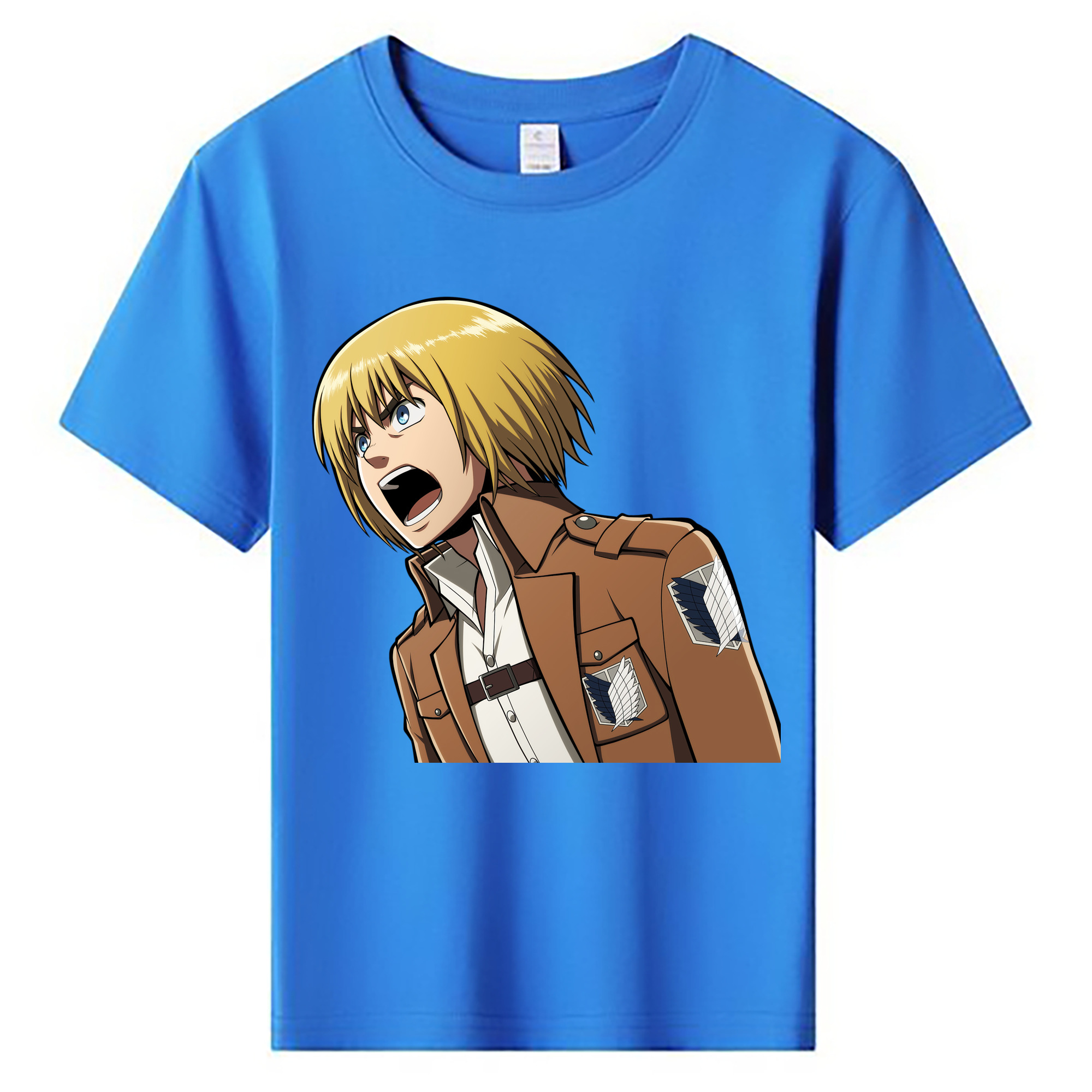 （画像用） 進撃の巨人 アルミン·アルレルト Attack on Titan Armin Arlert 綿100％キッズTシャツ（フロントプリント）